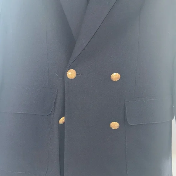 Lauren by Ralph Lauren Women’s Midnight Blue Jacket with Gold Accents size 6 - Picture 4 of 7